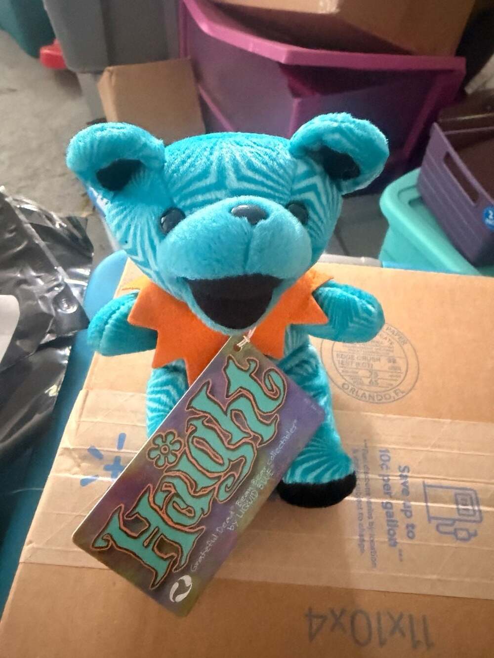 Liquid Blue Grateful Dead Bean Bear Haight Plush